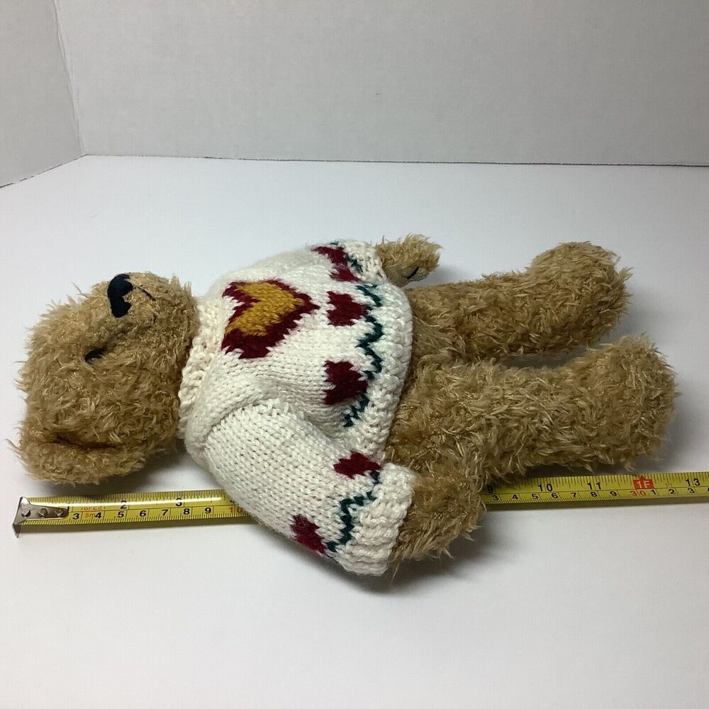 Ty Attic Treasures Collection 1998 "Heartly" With Sweater & Tag 12" Bear - Picture 7 of 7